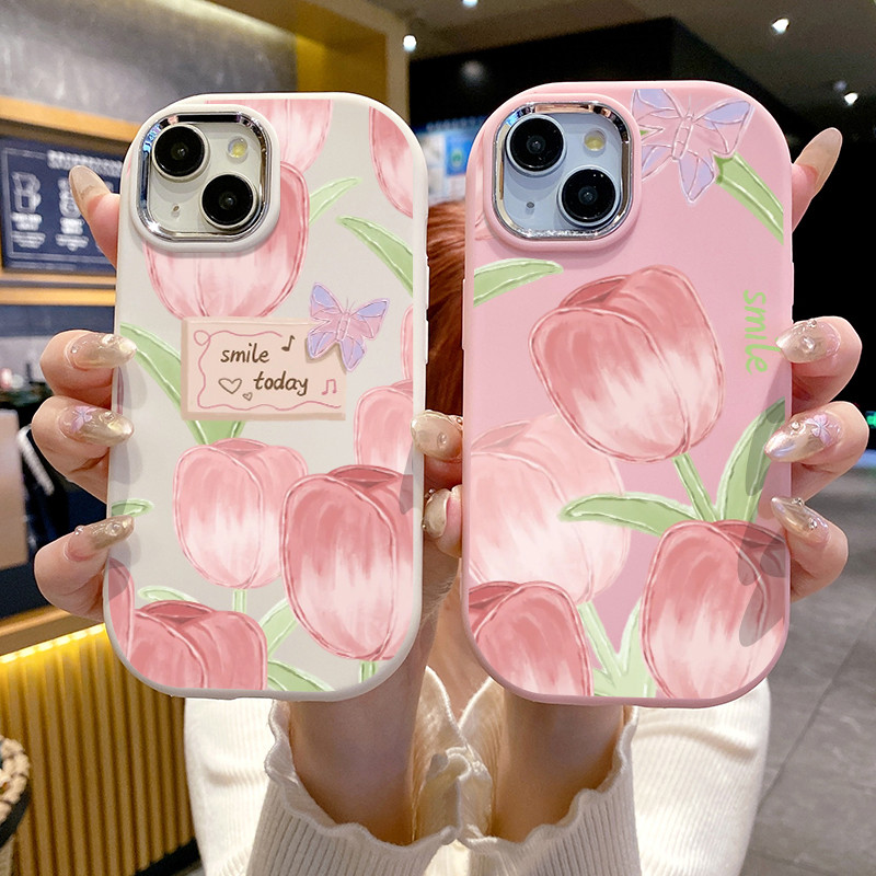 Ốp Lưng Áp dụng cho Realme C65 Case Hoa Tulip Dễ thương
