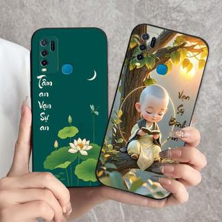 Ốp lưng Vivo Y30 / Y50 In hình thư pháp,tâm an, an nhiên,chú tiểu mềm bảo vệ camera