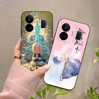 Ốp lưng Realme GT Neo 5 / Neo5 SE In hình thư pháp,tâm an, an nhiên,chú tiểu mềm bảo vệ camera