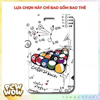 Bao Đựng Thẻ Nhân Viên Nhựa ABS Phong Cách Hoạ Tiết Game Bida Black White Trắng Đen Đơn Giản Tinh Tế
