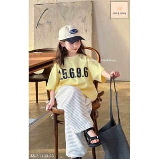 JJBCC.1434 - Bộ Jam & Jenny áo in số + quần kẻ dài size 6-12y