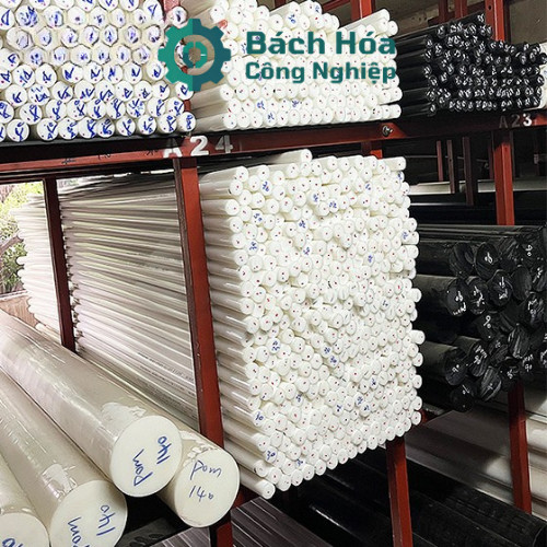 Thanh Nhựa POM Cây Tròn Đặc Dài 1m Phi 6 8 10 12 15 20mm Trắng Đen - POM Acetal Polyoxymethylene Cây Đặc Kỹ Thuật CNC
