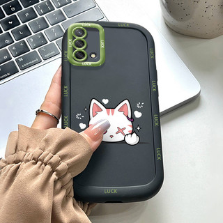 Ốp Lưng OPPO A74 A95 F19 F19s Reno 6 Lite Case Silicon Mèo Nhỏ Đáng yêu