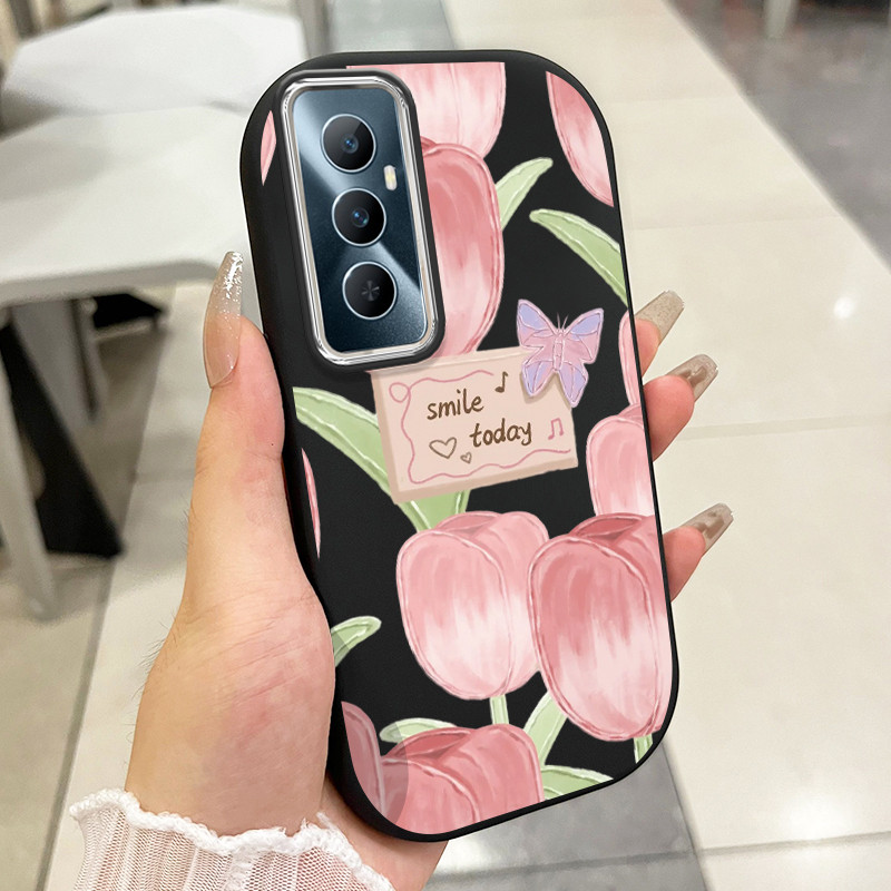 Ốp Lưng Áp dụng cho Realme C65 Case Hoa Tulip Dễ thương