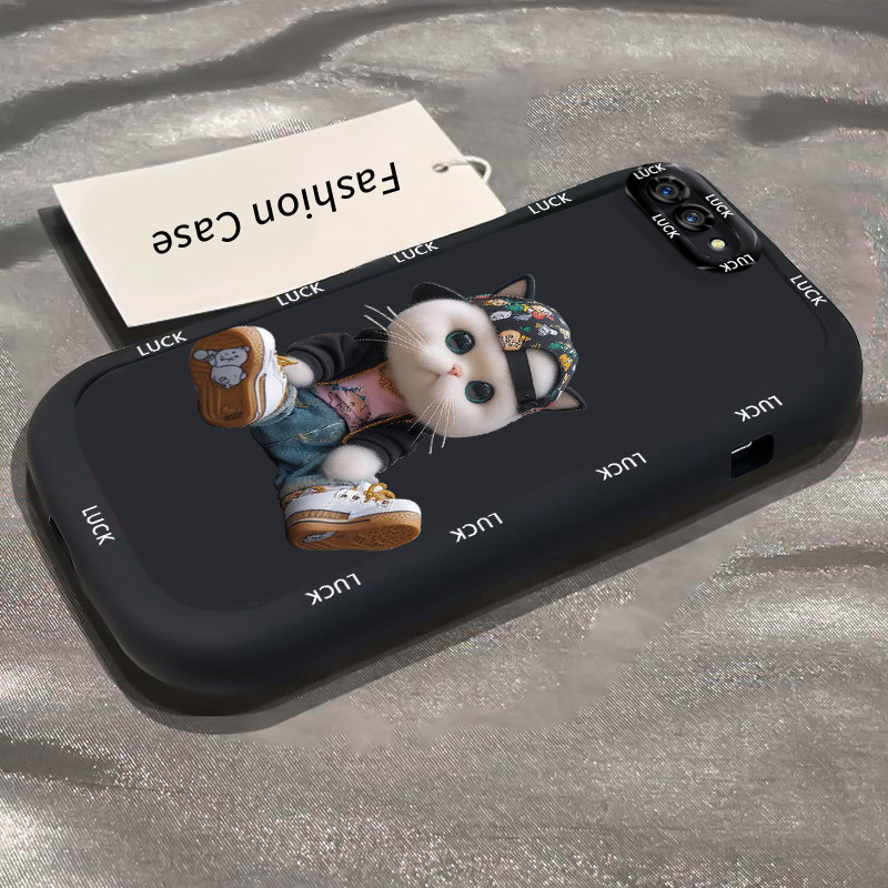 Ốp Lưng OPPO A5 A3s A12E Realme C1 Case Silicon Mèo Siêu Đáng yêu