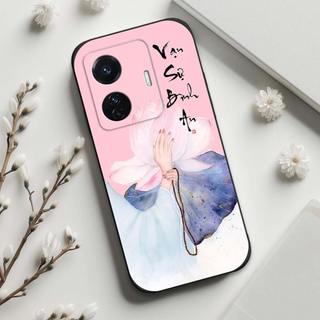 Ốp lưng Vivo T1 5G / T1 Pro / S15E In hình thư pháp,tâm an, an nhiên,chú tiểu mềm bảo vệ camera