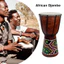 Trống Djembe 6in Châu Phi được chạm khắc bằng tay Nhạc cụ truyền thống bằng da dê