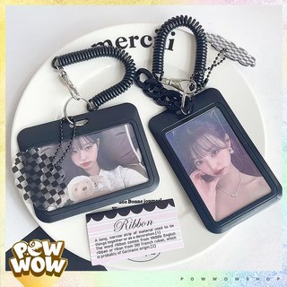 Bao Đựng Thẻ Nhân Viên Nhựa ABS Dọc / Ngang Màu Đen Trơn Black Đơn Giản Tinh Tế Chuông Bell Mây Cloud