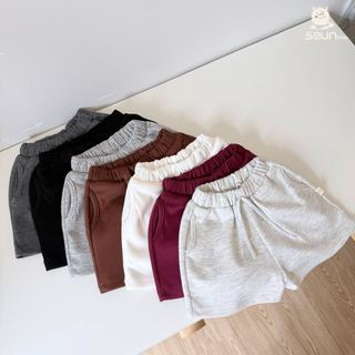 | SEUNKIDS | Quần đùi thun dẻo bé trai bé gái form rộng phong cách Hàn Quốc 8-35kg quần short quần cộc quần ngắn