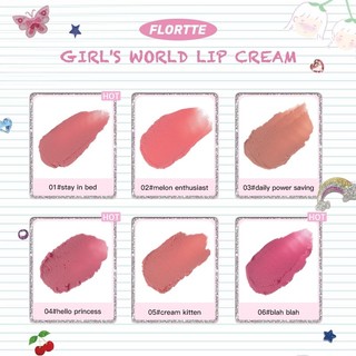 Son Kem Dưỡng Môi FLORTTE Wackky Girl's World Lip Cream Series 2.3g - Bebeau