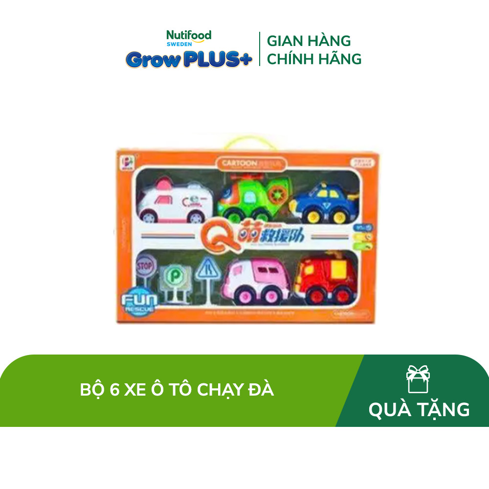 [Quà tặng không bán] Đồ chơi trẻ em bằng nhựa:bộ xe ô tô chạy đà(6 xe)
