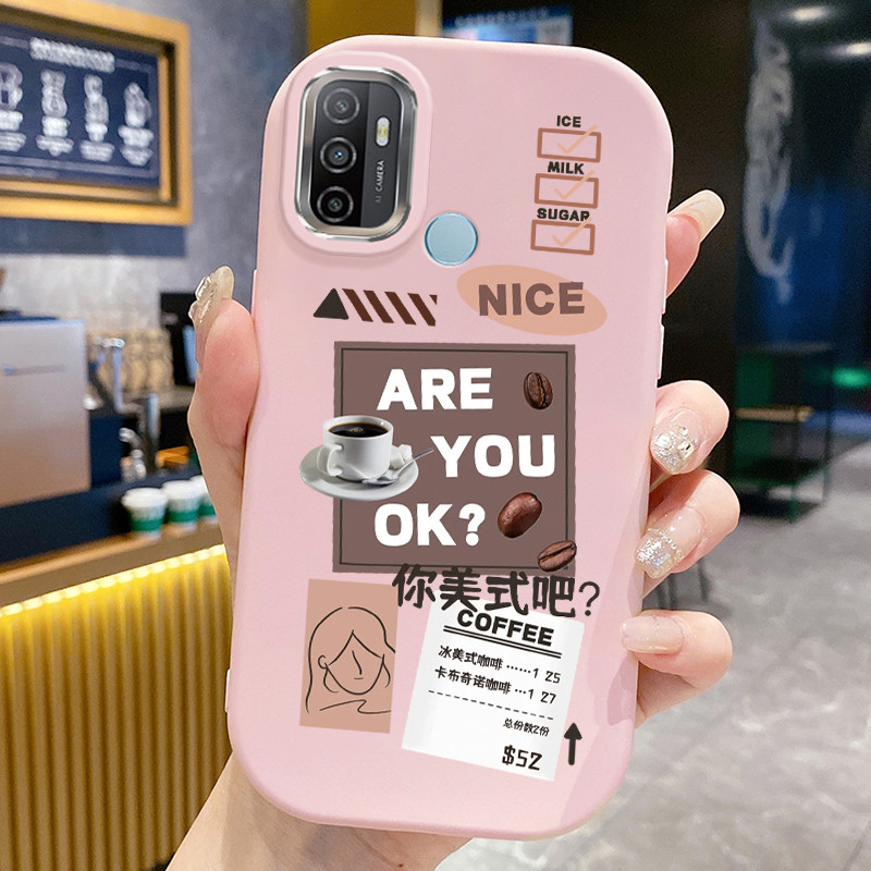 Ốp Lưng Áp dụng cho OPPO A53 2020 A33 2020 A53s A32 A54 Case Cà phê sáng tạo