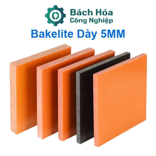 Tấm Nhựa Bakelite Cam Đen Dày 5mm Khổ Lẻ & Size Chuẩn Cắt Sẵn - Phenolic Tấm Cách Điện Nhiều Kích Thước