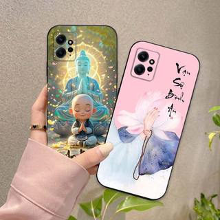 Ốp lưng Xiaomi Redmi Note 12 / Note 12 Pro / Note 12 Turbo In hình thư pháp,tâm an, an nhiên,chú tiểu mềm bảo vệ camera
