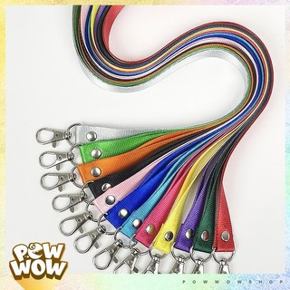 Dây Đeo Thẻ Nhân Viên 45cm Vải Canvas Móc Kim Loại Màu Trơn Phong Cách Đơn Giản Tinh Tế