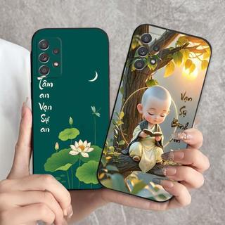 Ốp lưng Samsung A32 / A52 / A72 In hình thư pháp,tâm an, an nhiên,chú tiểu mềm bảo vệ camera