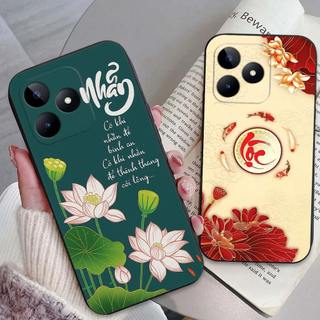 Ốp lưng Realme C53 / C51 In hình thư pháp,tâm an, an nhiên,chú tiểu mềm bảo vệ camera