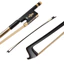4 / 4 Violin Fiddle Nơ Sợi Carbon Tròn Dính Gỗ Mun Ếch Đuôi Ngựa Tóc Cân Bằng Tốt
