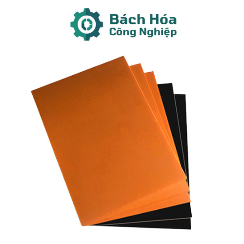 Tấm Nhựa Bakelite Cam Đen Dày 5mm Khổ Lẻ & Size Chuẩn Cắt Sẵn - Phenolic Tấm Cách Điện Nhiều Kích Thước