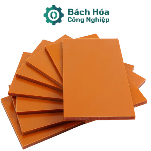 Tấm Nhựa Bakelite Cam Đen Dày 5mm Khổ Lẻ & Size Chuẩn Cắt Sẵn - Phenolic Tấm Cách Điện Nhiều Kích Thước