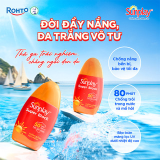 Kem Chống Nắng Sunplay Super Block Dạng Sữa Ngừa Đen Sạm Da Hiệu Qủa SPF 50+, PA++++ 30g - Bebeau