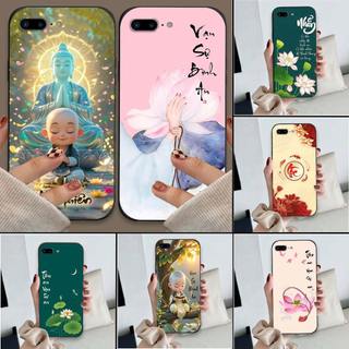 Ốp lưng iPhone 6 6s 7 7p 8 8p Plus In hình thư pháp,tâm an, an nhiên,chú tiểu mềm bảo vệ camera