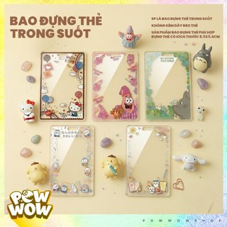 Bao Đựng Thẻ Nhân Viên Nhựa Mica Trong Suốt Dạng Trượt Phong Cách Nhân Vật Hoạt Hình Anime Manga Vui Nhộn Funny