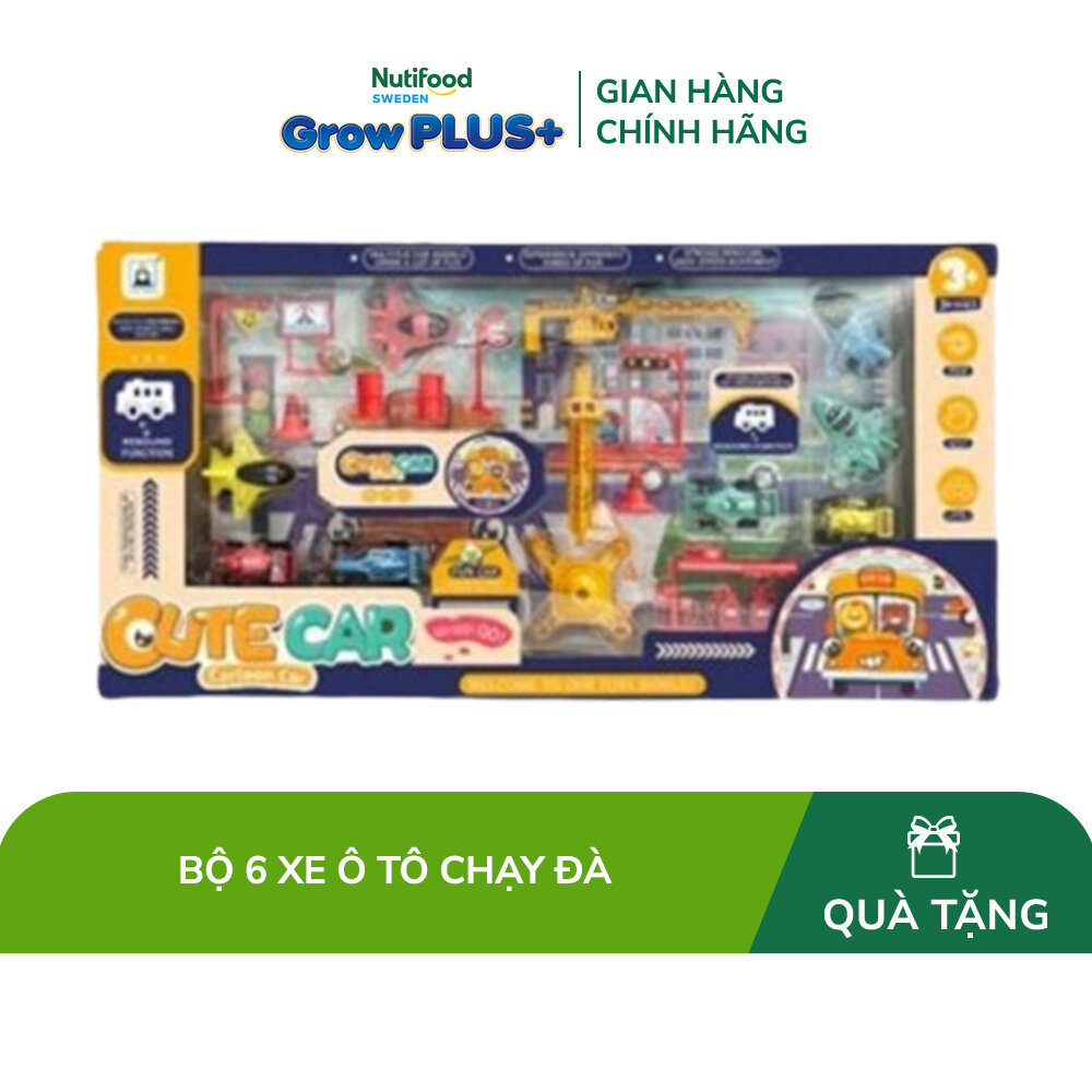 [Quà tặng không bán] Đồ chơi trẻ em bằng nhựa: bộ xe ô tô chạy đà (6 xe) không dùng pin