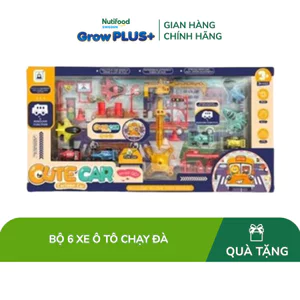 Đồ chơi trẻ em bằng nhựa: bộ xe ô tô chạy đà (6 xe) không dùng pin