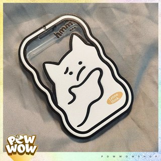 Bao Đựng Thẻ Nhân Viên Viền Nhựa Dẻo Mặt Kính Mica Phong Cách Nhân Vật Hoạt Hình Mèo Cat Emotion Biểu Cảm Thú Vị