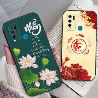Ốp lưng Vivo Y30 / Y50 In hình thư pháp,tâm an, an nhiên,chú tiểu mềm bảo vệ camera