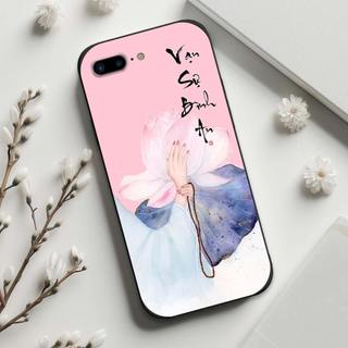 Ốp lưng iPhone 6 6s 7 7p 8 8p Plus In hình thư pháp,tâm an, an nhiên,chú tiểu mềm bảo vệ camera