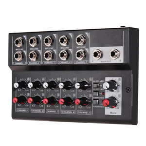 MIX5210 Bảng điều khiển trộn 10 kênh Máy trộn âm thanh kỹ thuật số Âm thanh nổi để ghi âm Mạng DJ Phát sóng trực tiếp Karaoke
