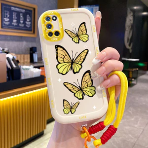 Ốp Lưng OPPO A52 A72 A92Case Với Lanyard Hoạt hình Bướm