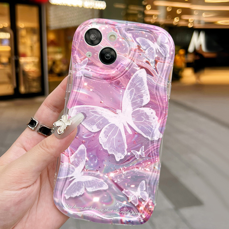Ốp Lưng VIVO Y91C Y90 Y1s Case Trong suốt Hoạt hình bướm vẽ đẹp Z4838