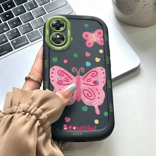 Ốp Lưng OPPO A17 A17K Case Vỏ mềm Dễ thương Vẽ Bướm
