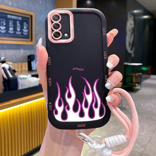 Ốp Lưng OPPO A74 A95 F19 F19s Reno 6 Lite Case Với Lanyard Thời trang