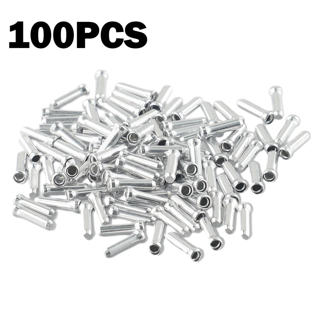 [Smellshi] Phụ Kiện Xe Đạp - 100 Chiếc Dây và Nắp Chặn Đầu Cáp Phanh