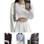 Áo Crop Top Crop Top dài tay dành cho nữ Áo thun dáng rộng