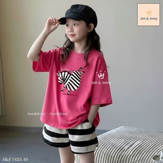 BJJCCĐ.1423 - Set bộ Jam & Jenny màu hồng ngựa size 6-12y