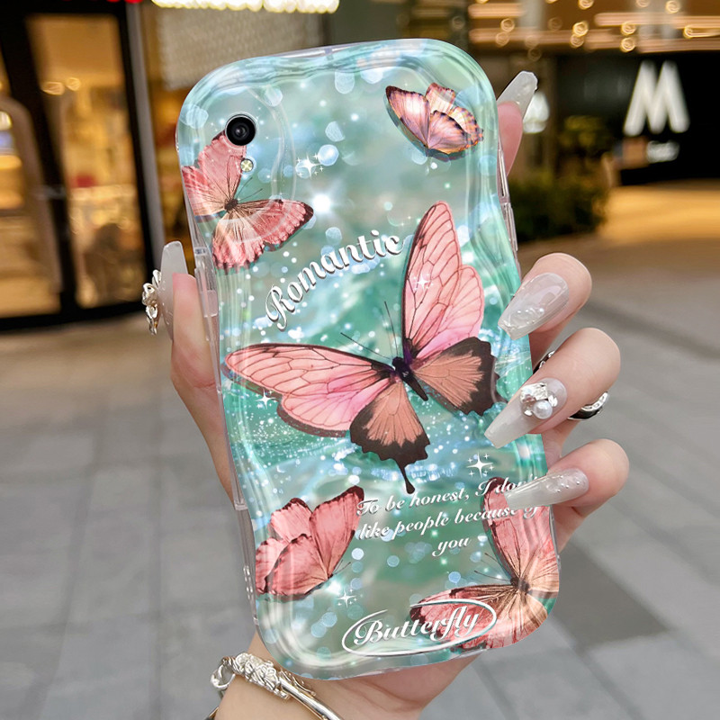 Ốp Lưng VIVO Y91C Y90 Y1s Case Trong suốt Hoạt hình bướm vẽ đẹp Z4838