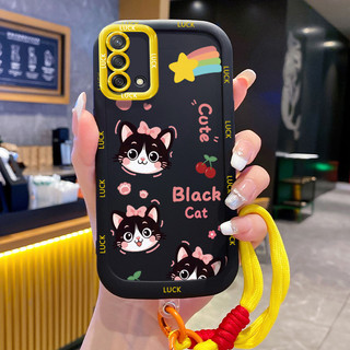 Ốp Lưng OPPO A74 A95 F19 F19s Reno 6 Lite Case Với Lanyard Siêu Đáng yêu