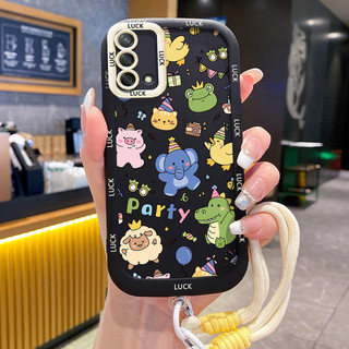 Ốp Lưng OPPO A74 A95 F19 F19s Reno 6 Lite Case Với Lanyard Siêu Đáng yêu