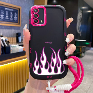 Ốp Lưng OPPO A74 A95 F19 F19s Reno 6 Lite Case Với Lanyard Thời trang