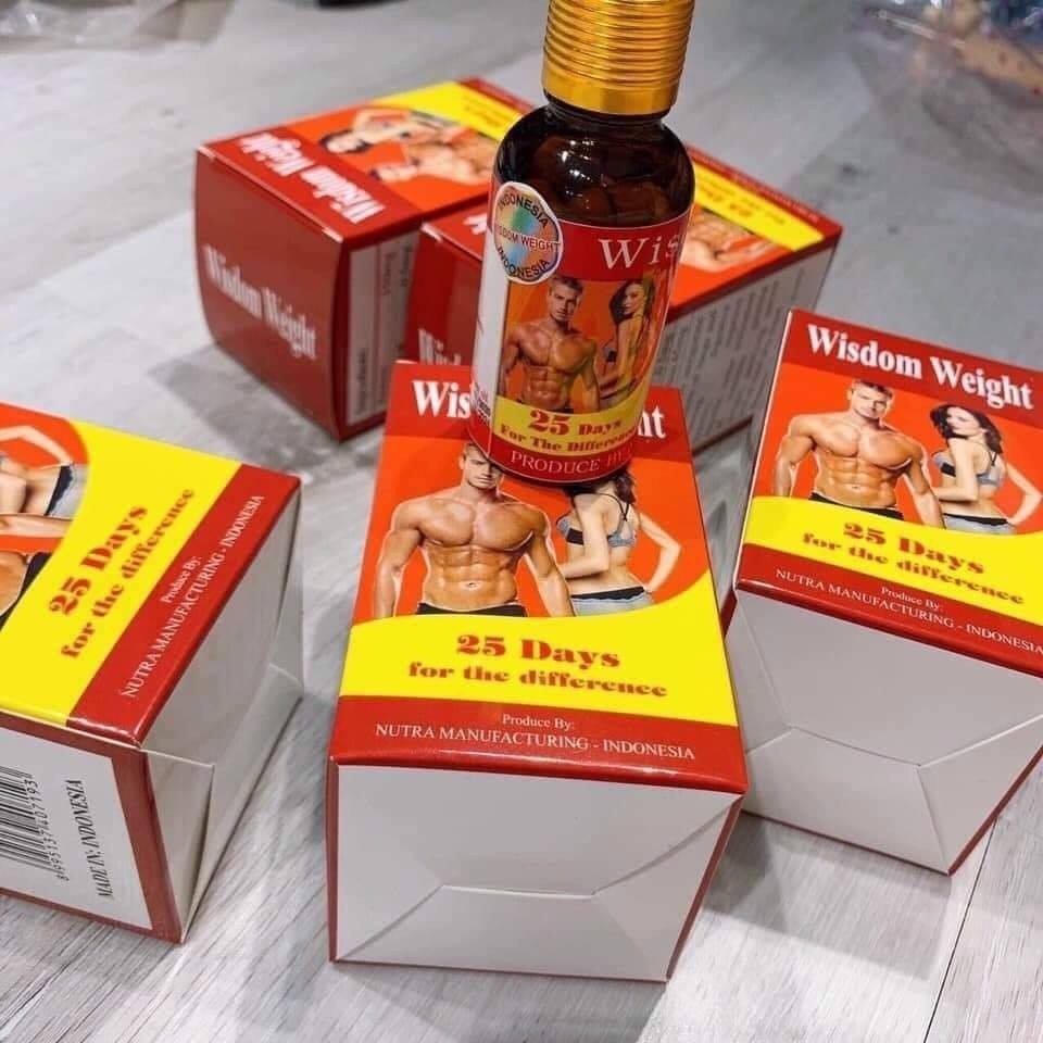 Hộp 25 viên, viên uống bổ sung Tăng Cân Wisdom Weight Vitamin Hỗ Trợ Tăng Cân An Toàn