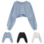 Áo Crop Top Crop Top dài tay dành cho nữ Áo thun dáng rộng