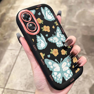 Ốp Lưng OPPO A17 A17K Case Vỏ mềm Dễ thương Vẽ Bướm