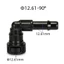Đầu nối dây nhiên liệu ô tô 12,11mm 90 ° Đầu nối nhanh ống làm mát hộp số