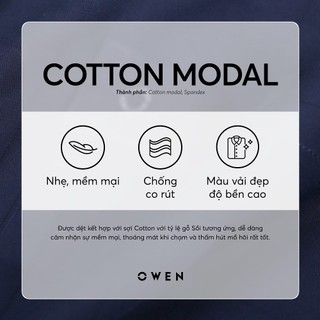 Owen - Quần short Slim Fit SK261012 màu Xám nhạt chất liệu Cotton Spandex