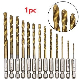 [Fuxin] 1 Mũi khoan tráng thép tốc độ cao HSS 1 / 4 Chuôi lục giác 1.